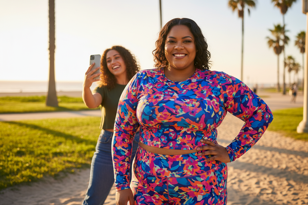 How to Take the Best Photos in Your Plus Size Activewear