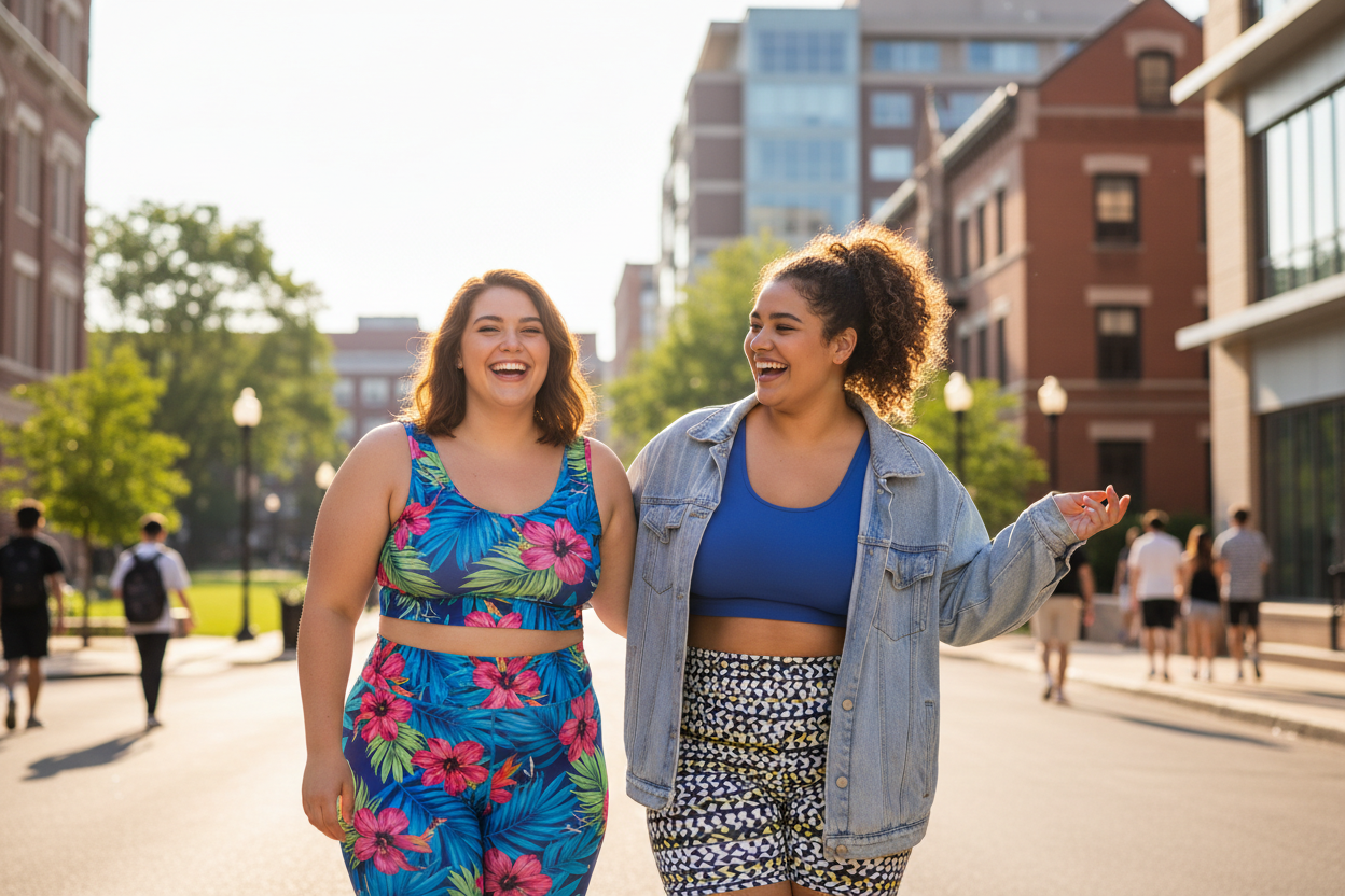 Plus Size Bold Print Activewear for Curvy Teens & Young Adults 2026