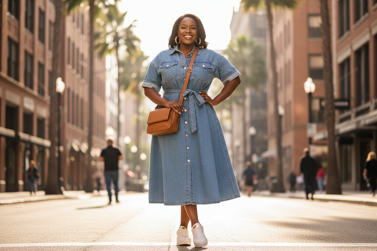 Plus Size Denim Dresses for Black Women: Style, Comfort & Confidence