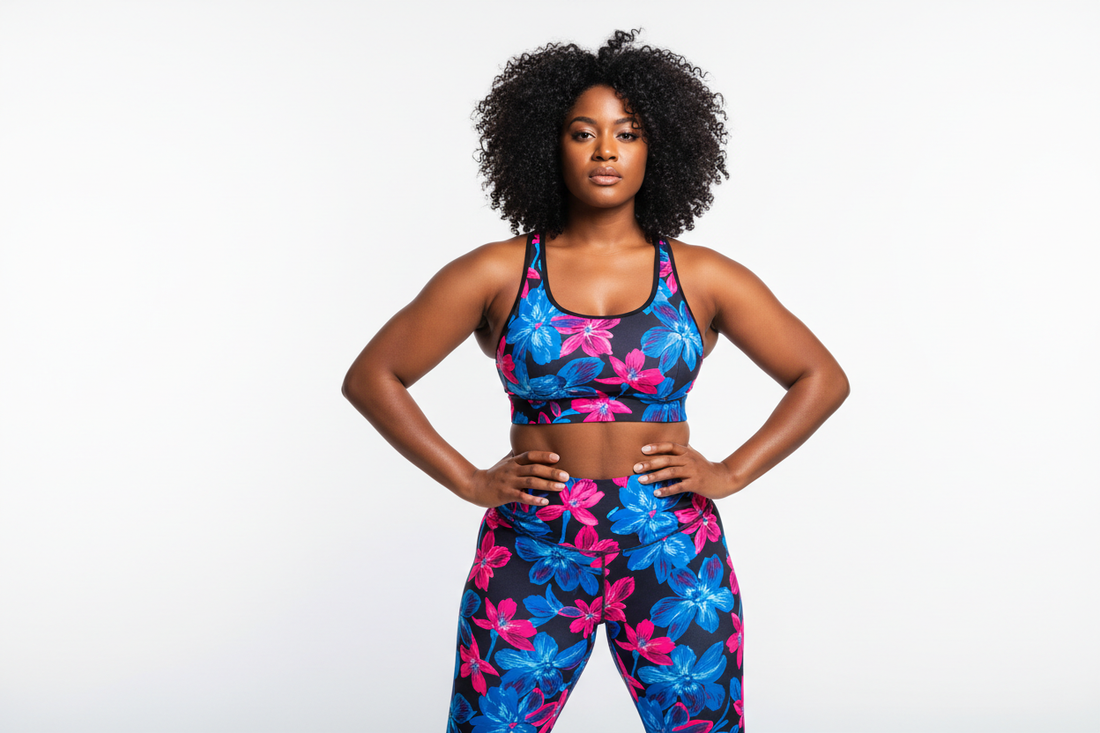Plus Size Electric Bloom Activewear – Neon Floral Prints for Curves