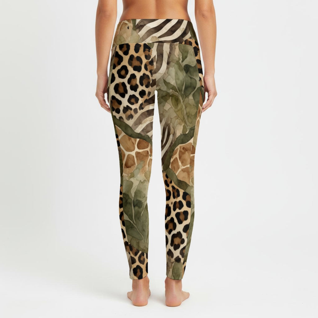 Exotic Safari High-Waist Pocket Leggings