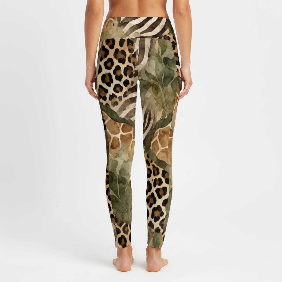 Exotic Safari All-Over Print Women's High Waist Leggings With Side Pocket