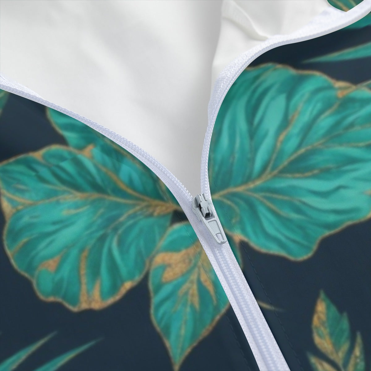 Midnight Botanical Windbreaker Long Jacket