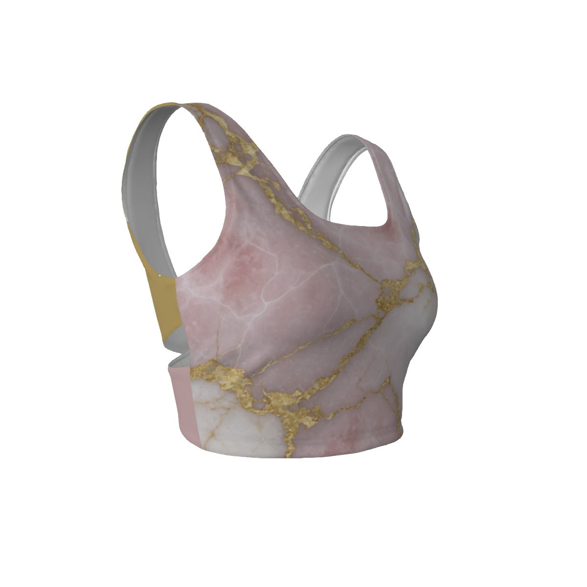 Pink Quartz Back Cross Sports Bra