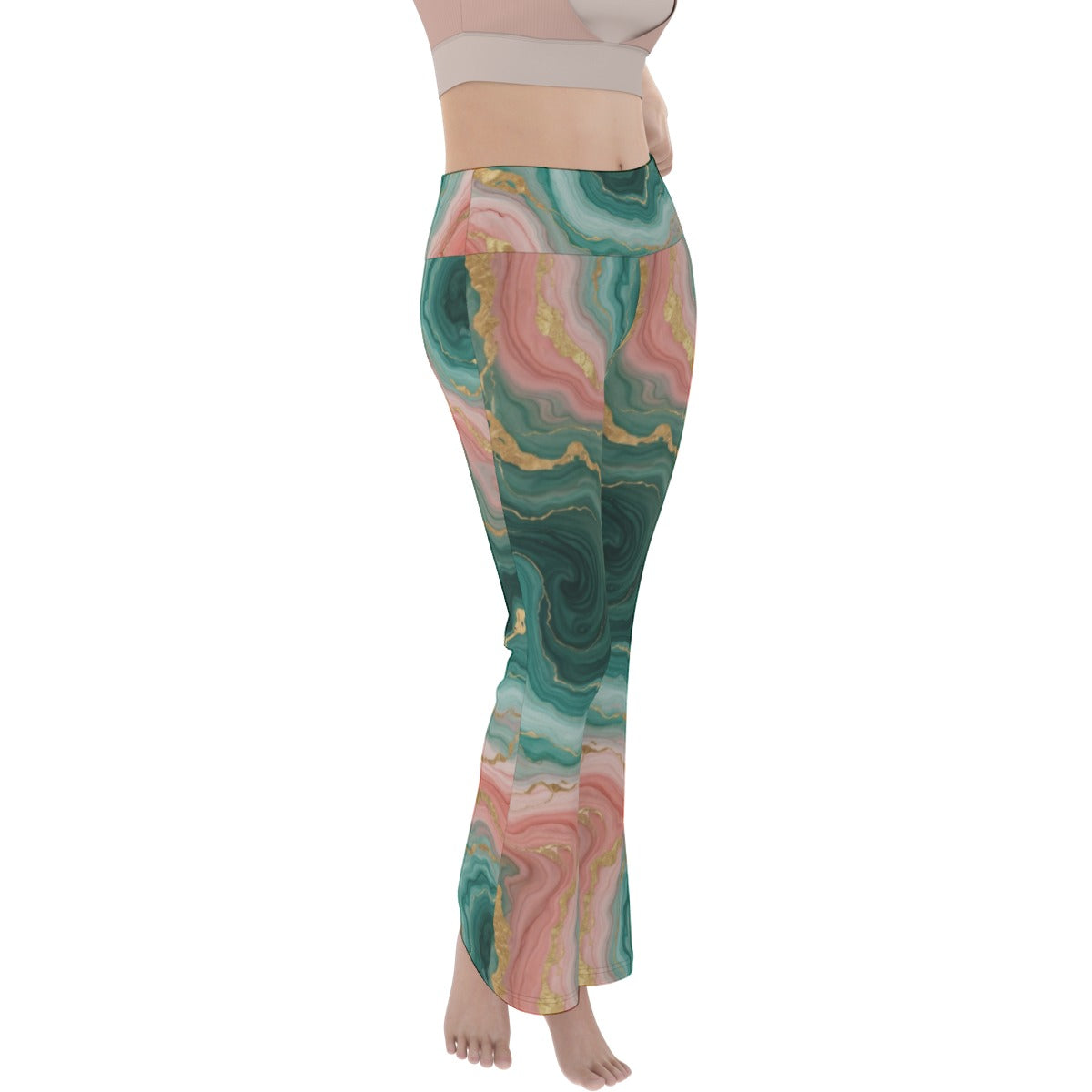 Modern Marble All-over print  Women's Flare Yoga Pants
