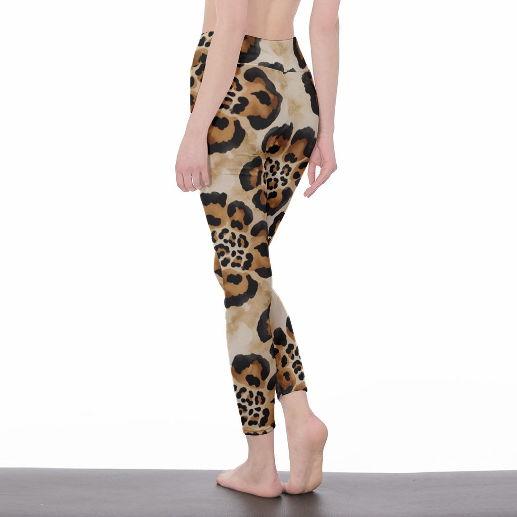 Golden Leopard High-Waist Leggings