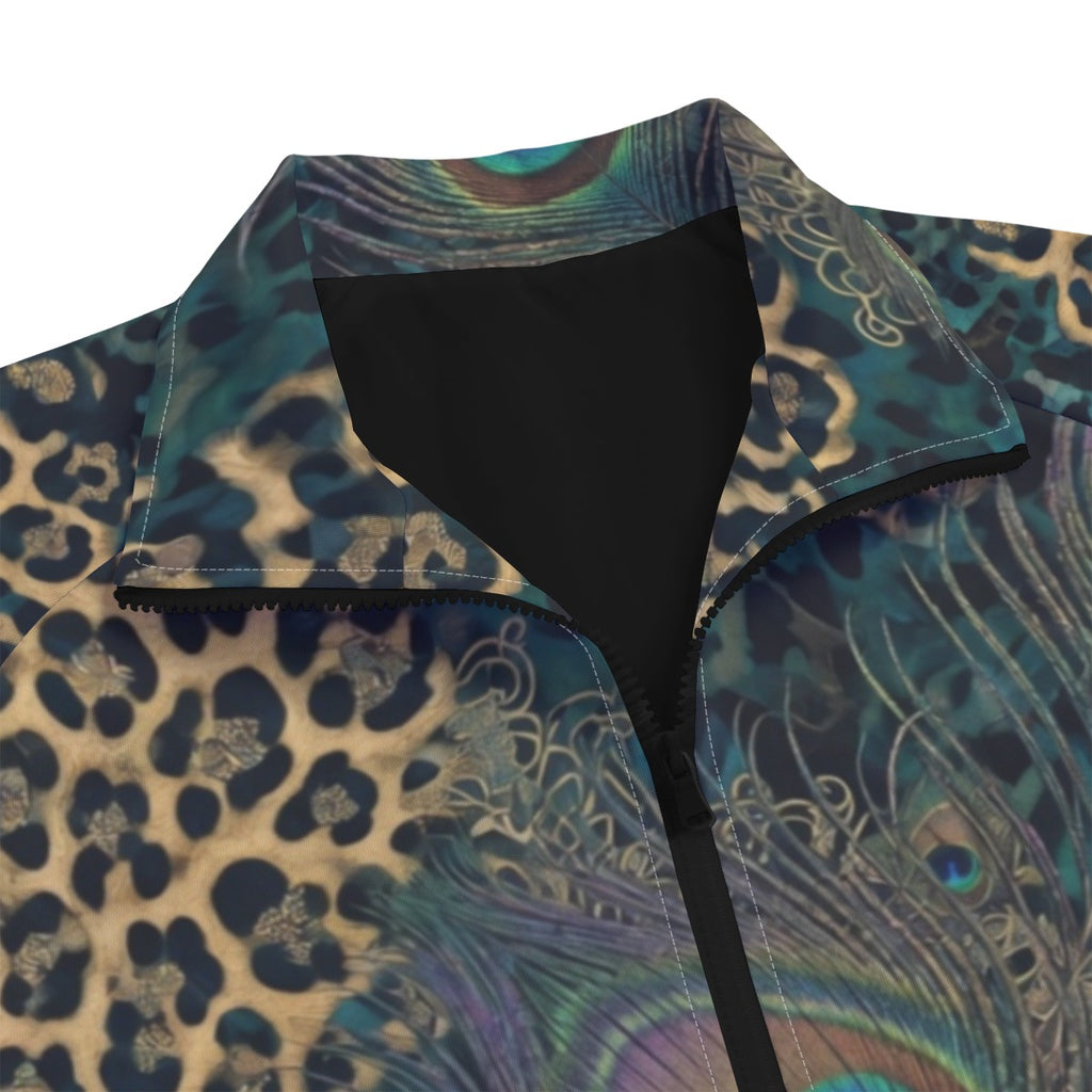 Peacock Leopard Zip Jacket