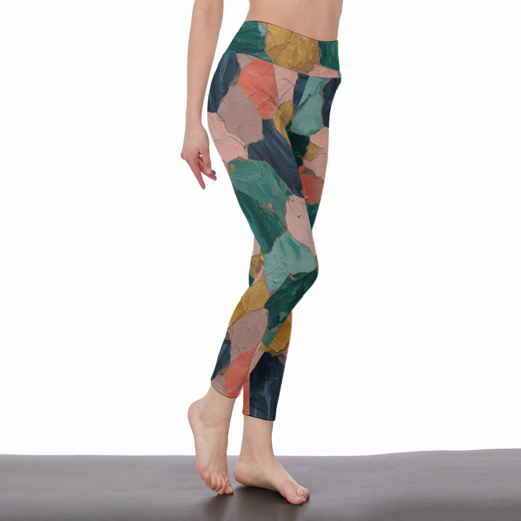 Color Mosaic High-Waist Leggings