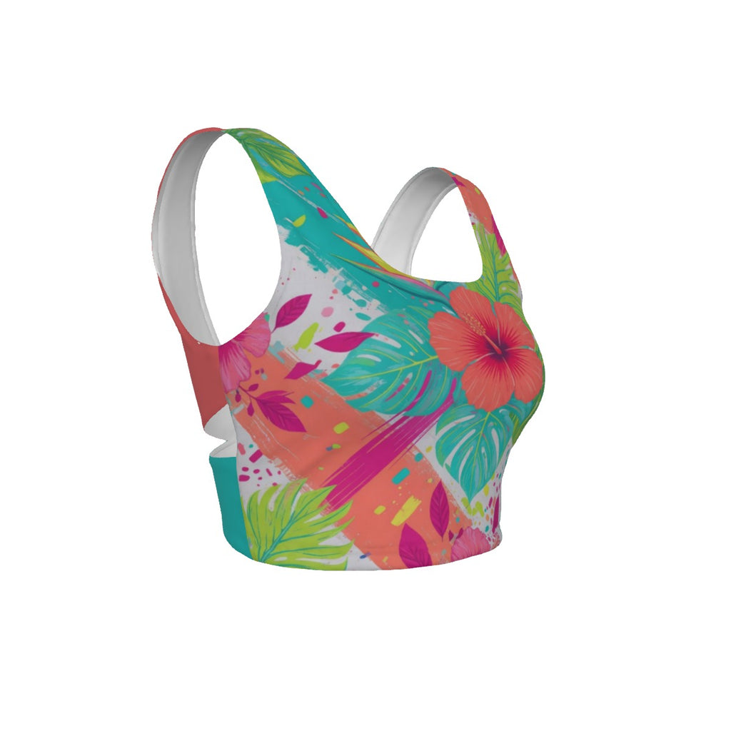 Summer Festival Back Cross Sports Bra