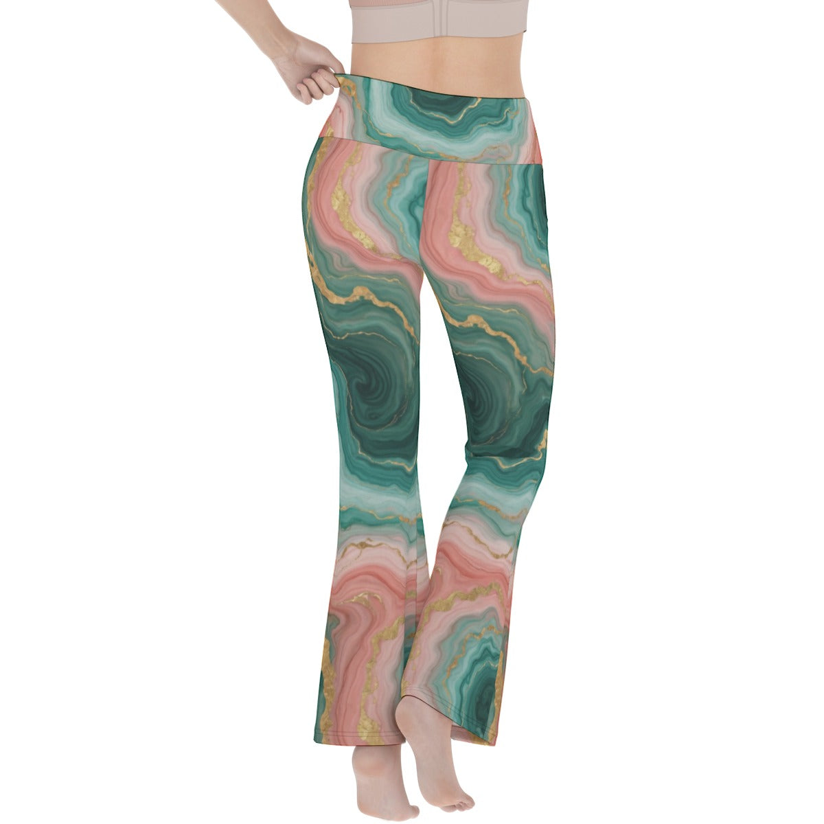 Modern Marble All-over print  Women's Flare Yoga Pants