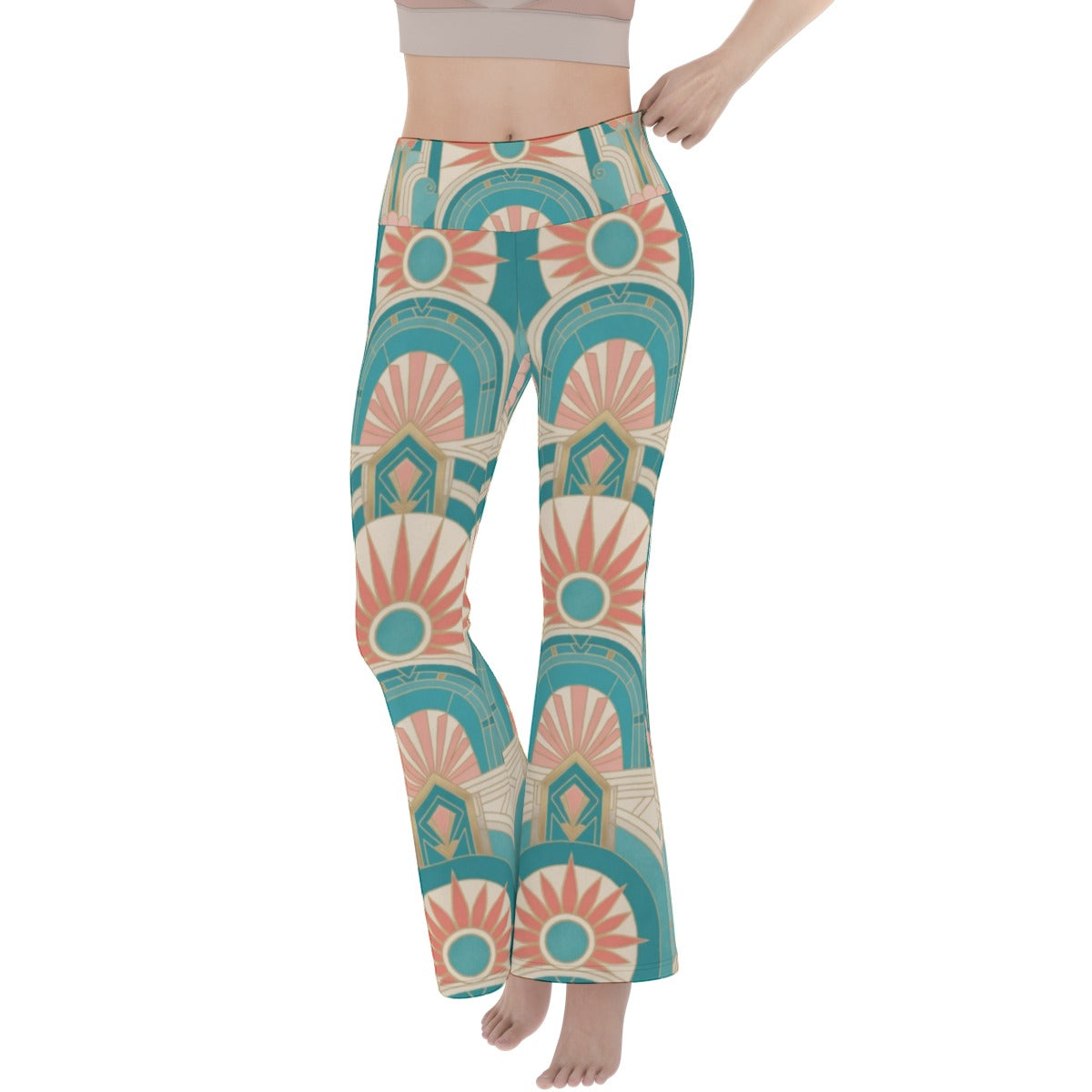Miami Deco Flare Yoga Pants