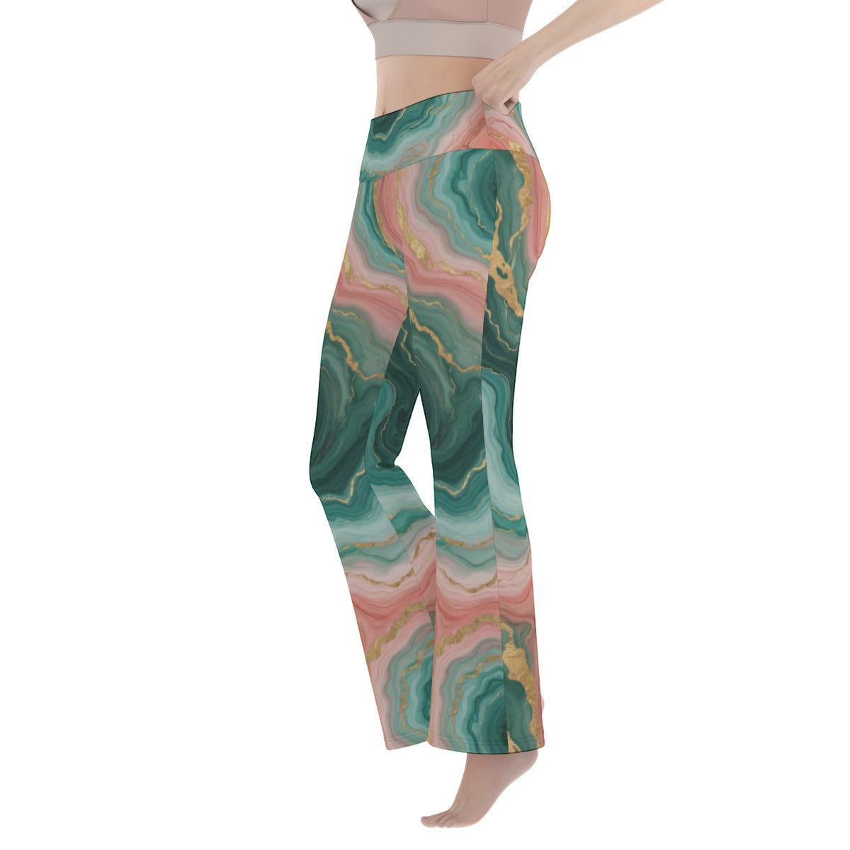 Modern Marble All-over print  Women's Flare Yoga Pants