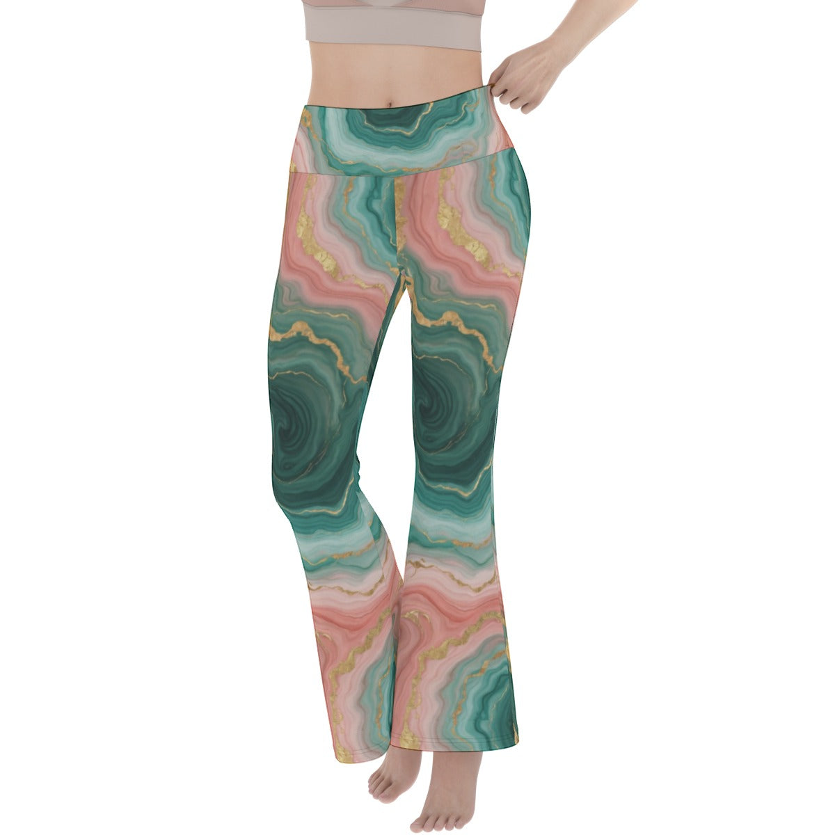 Modern Marble All-over print  Women's Flare Yoga Pants