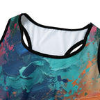 Tropical Paint Explosion Sports Bra