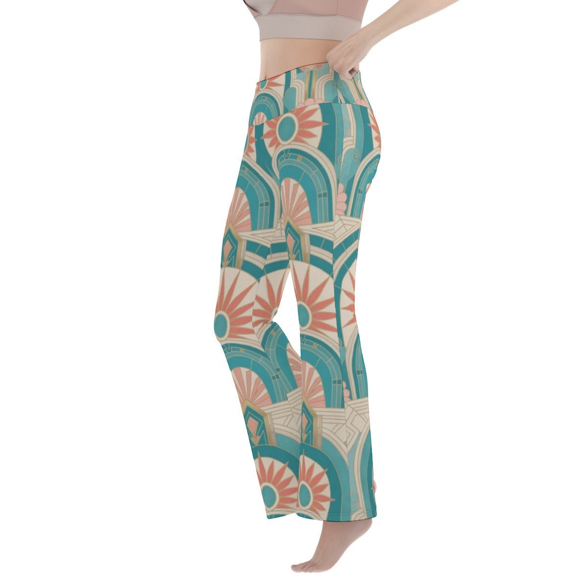 Miami Deco Flare Yoga Pants