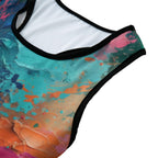 Tropical Paint Explosion Sports Bra