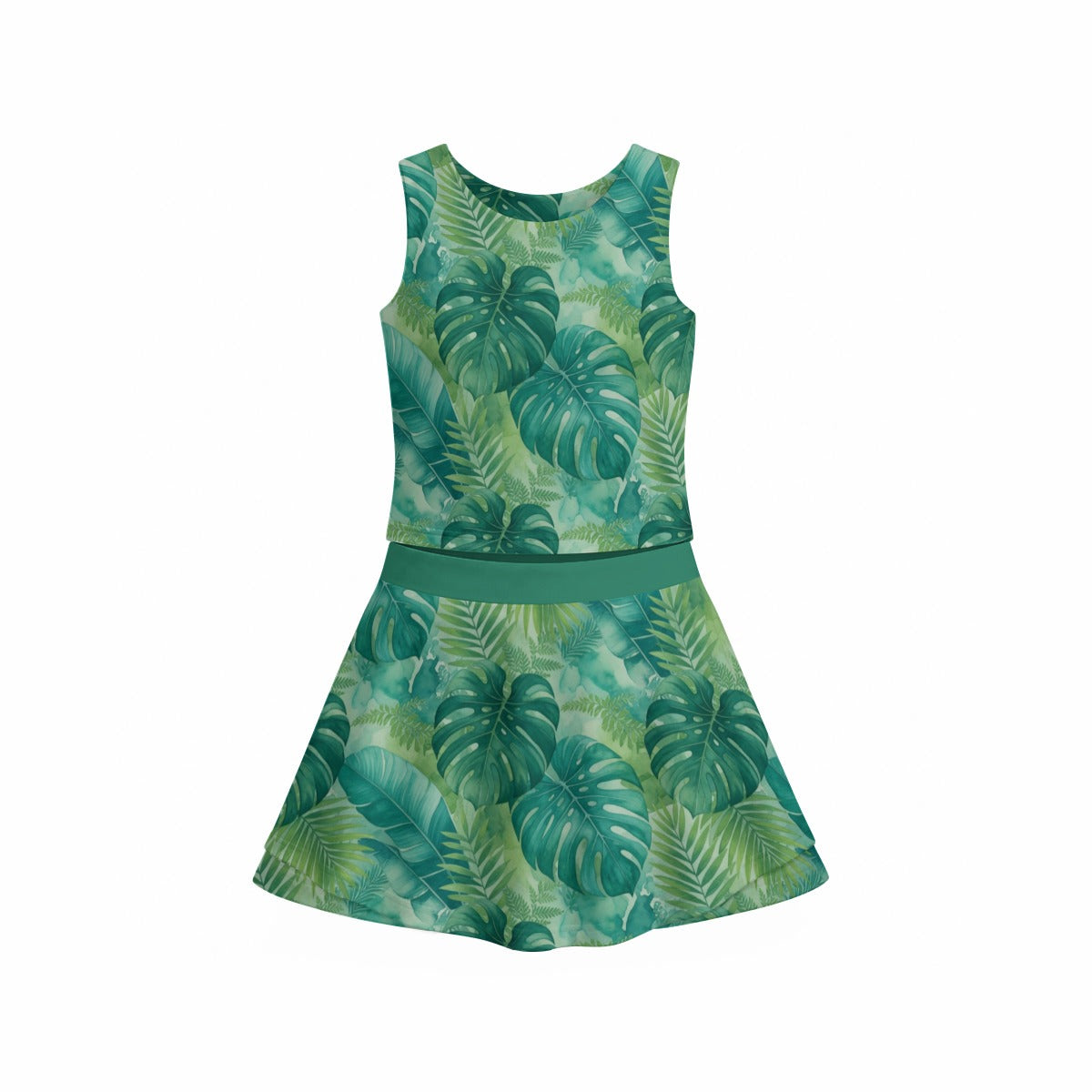 Painted Botanicals Vest & Skirt Set