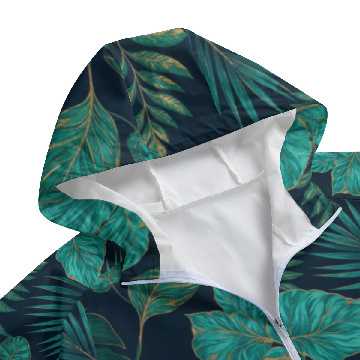 Midnight Botanical Windbreaker Long Jacket
