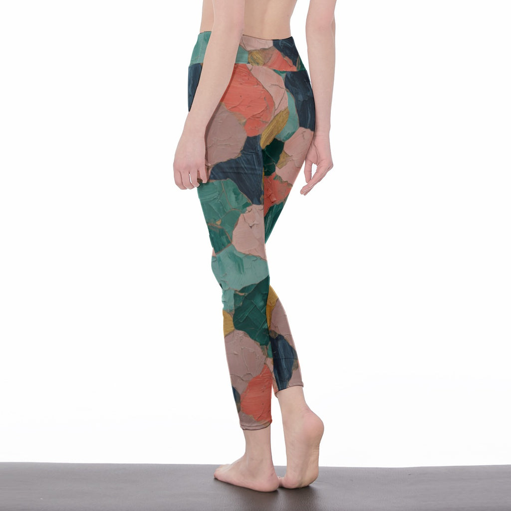Color Mosaic High-Waist Leggings