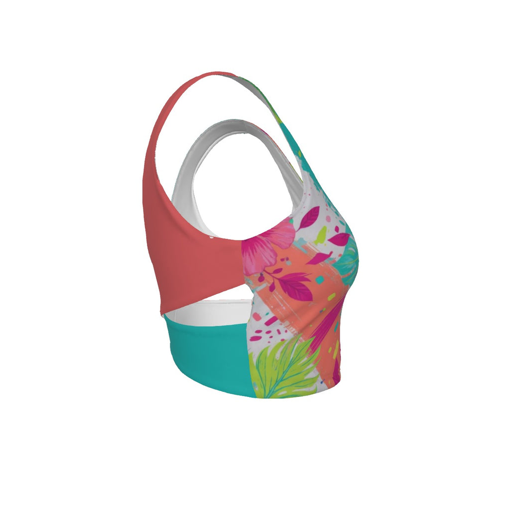 Summer Festival Back Cross Sports Bra