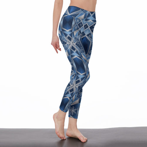 Arctic Geometry All-Over Print Women's High Waist Leggings | Side Stitch Closure