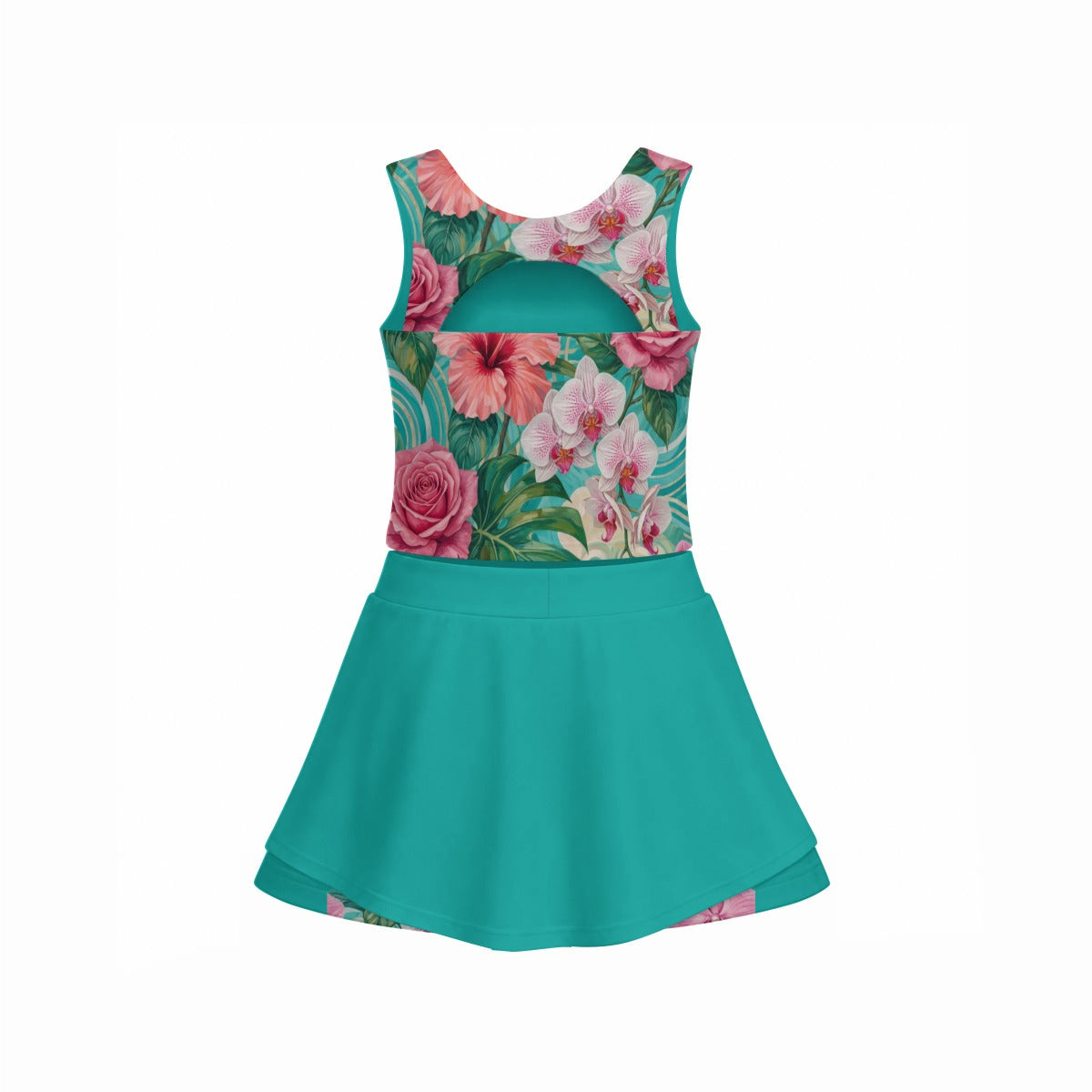 Miami Paradise Floral Vest Skirt Set