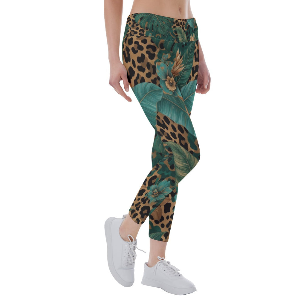 Tropical Jaguar Yoga Leggings
