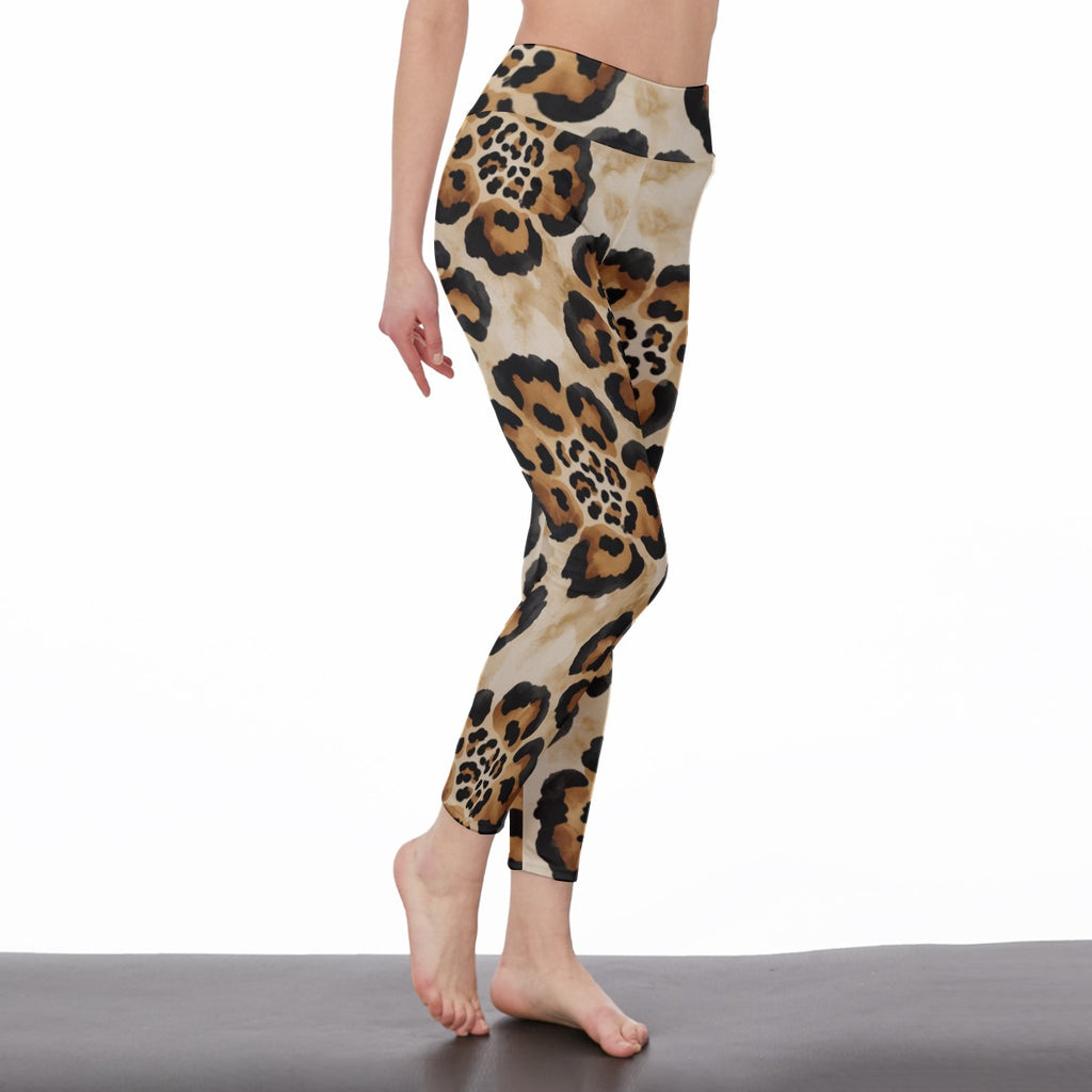 Golden Leopard High-Waist Leggings