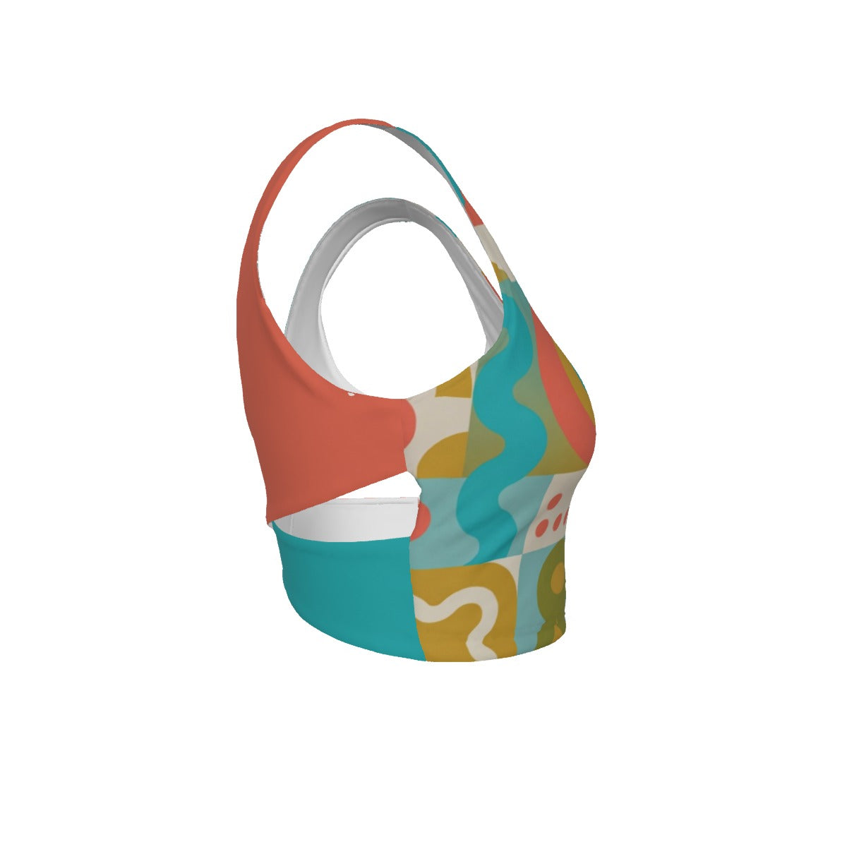 Retro Pop Back Cross Sports Bra