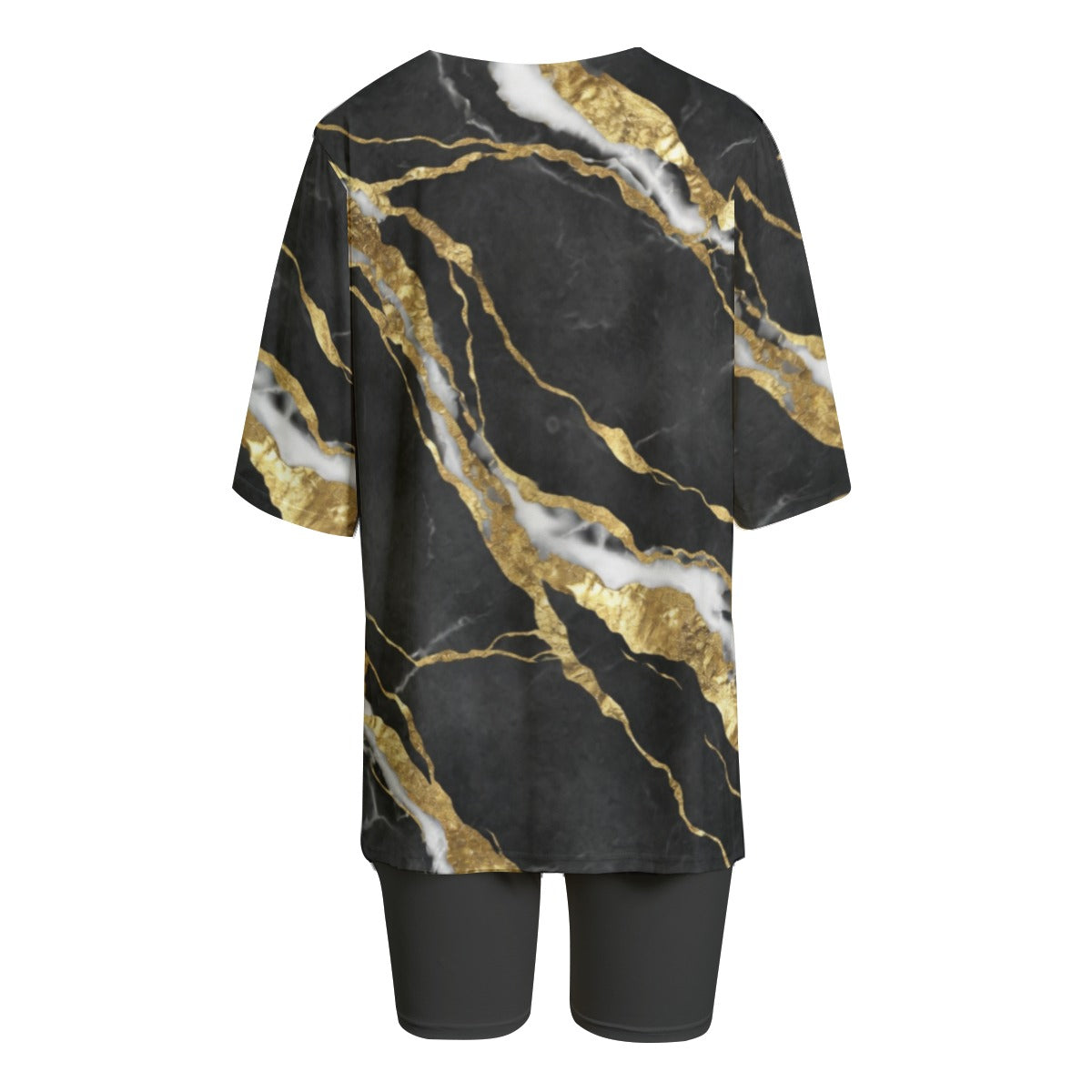 Midnight Marble T-Shirt & Shorts Set