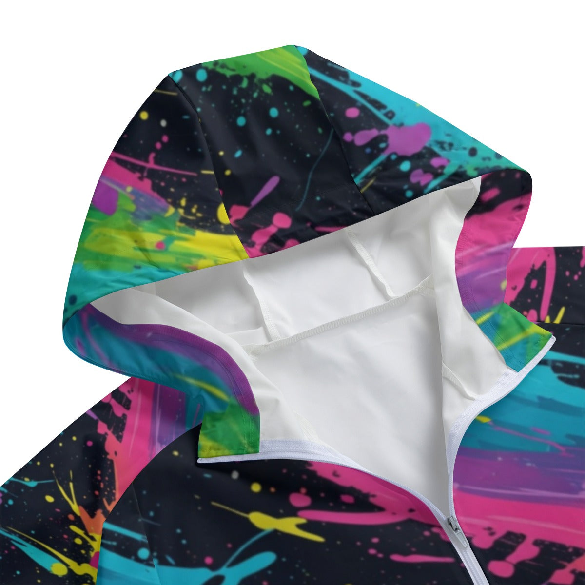Neon Splash Windbreaker Jacket