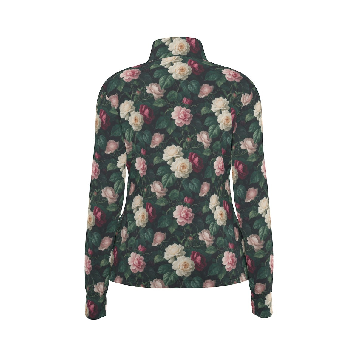 Emerald Rose Garden Zip-Up Sport Jacket