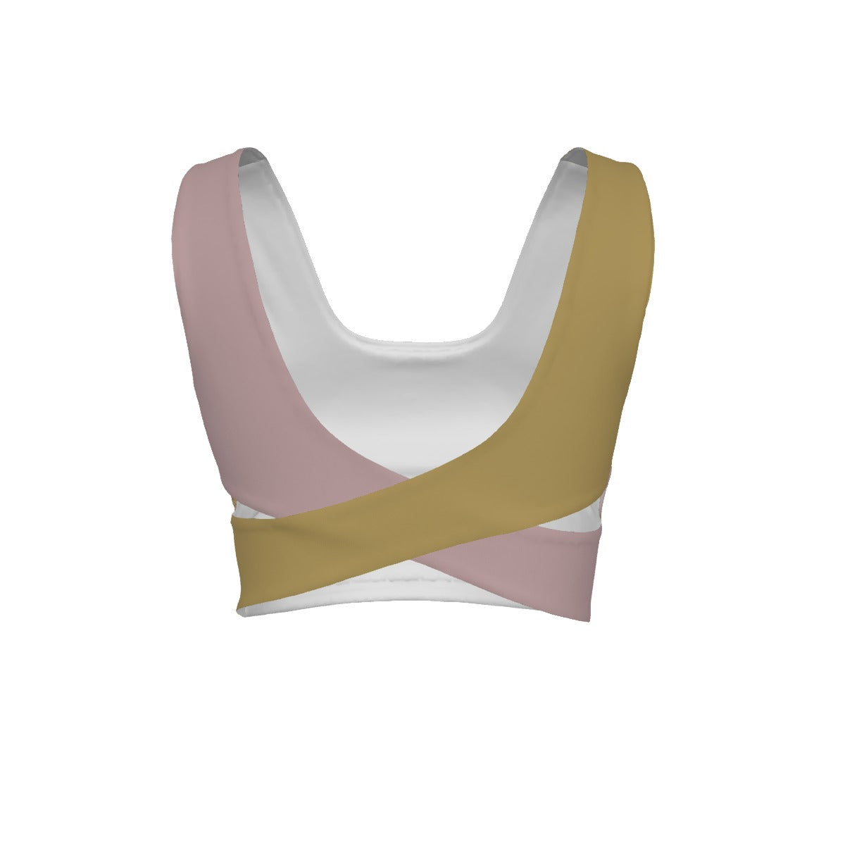 Pink Quartz Back Cross Sports Bra