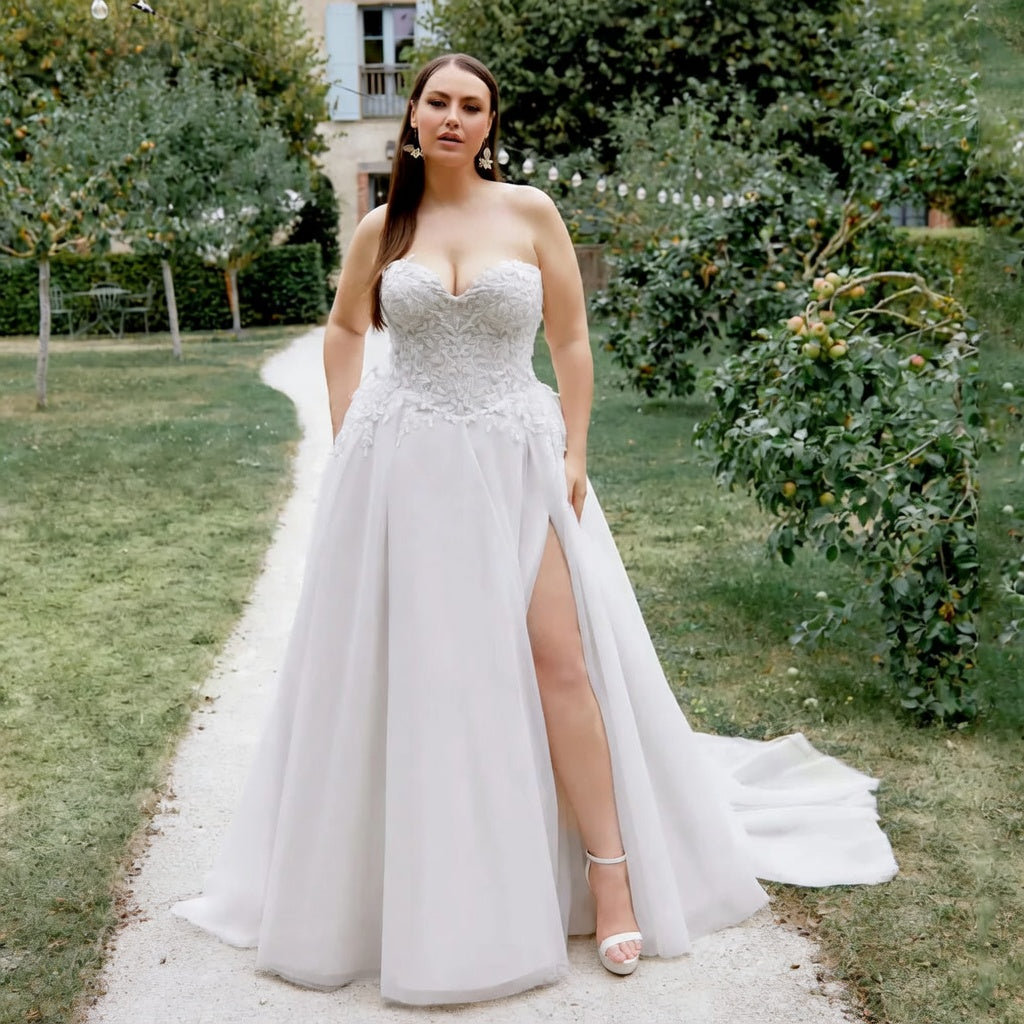 Maris Strapless Tulle A-Line Gown