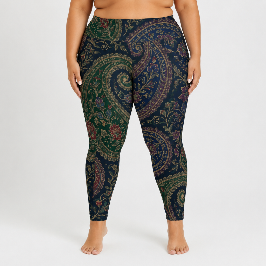 Fern Paisley High-Waist Pocket Leggings