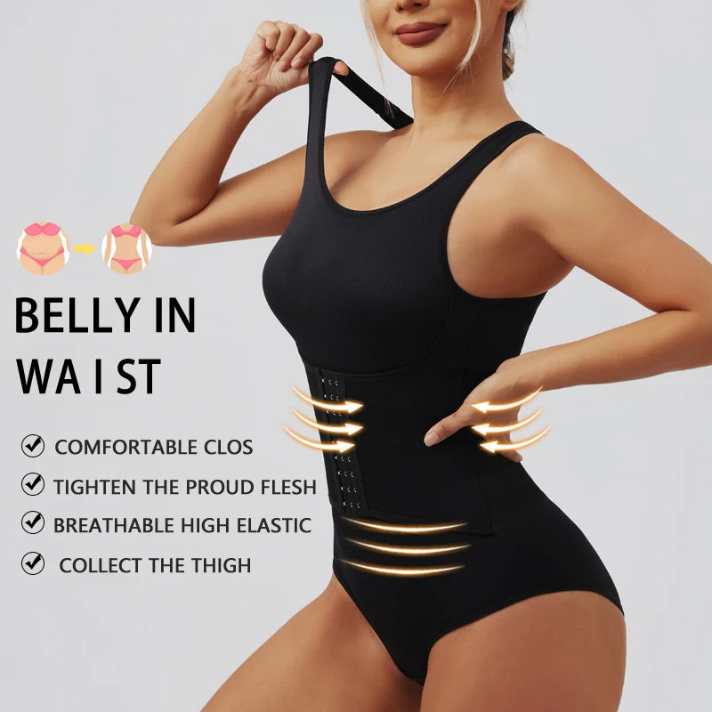 Mireille Zip-Belt Sculpting Bodysuit