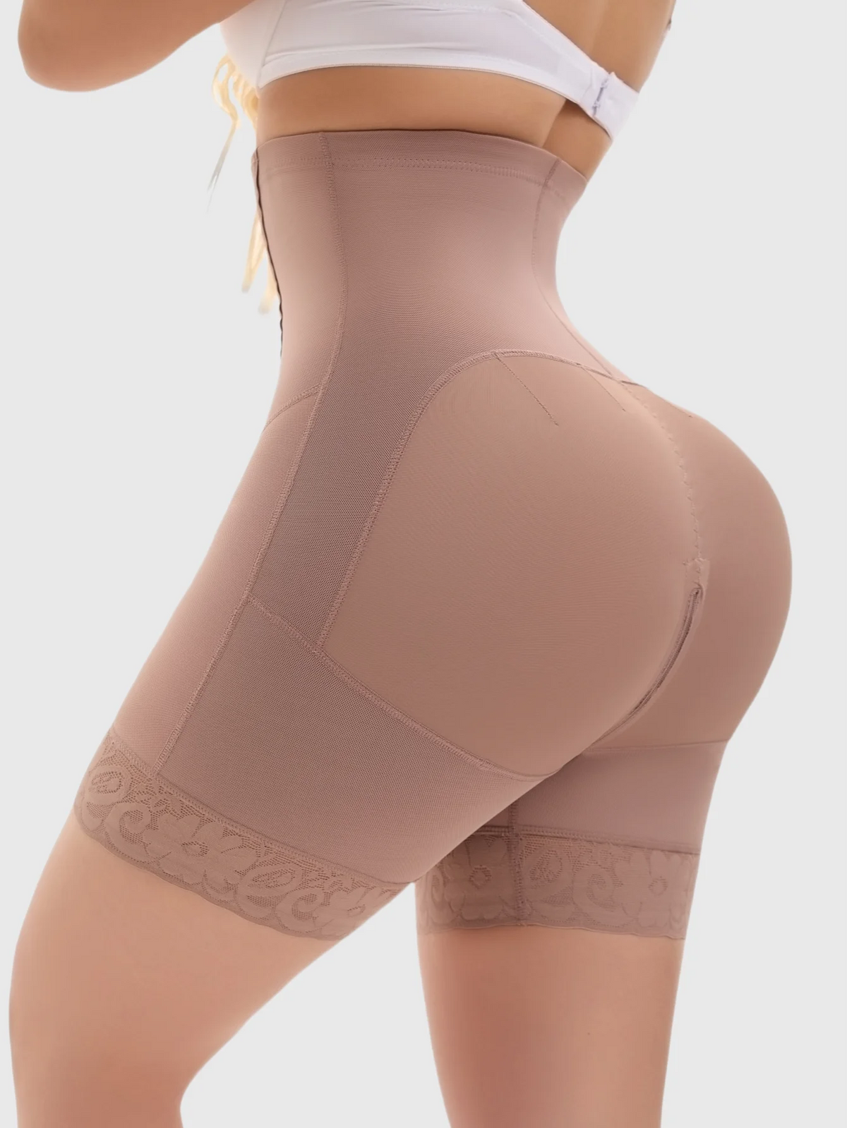 Marceline Zip-Front Corset Shaper Shorts