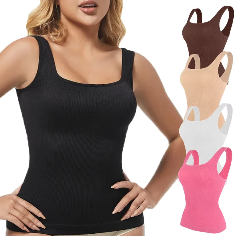 Rosalia Square-Neck Shaping Tank