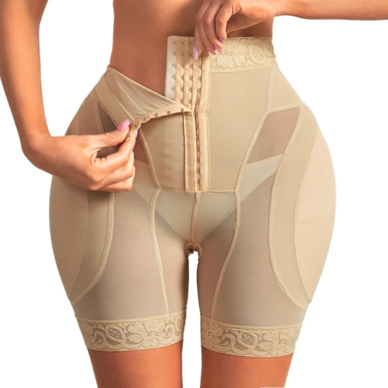 Delphine Hook-Front Padded Shaper Shorts