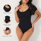 Liesl Short-Sleeve Thong Bodysuit