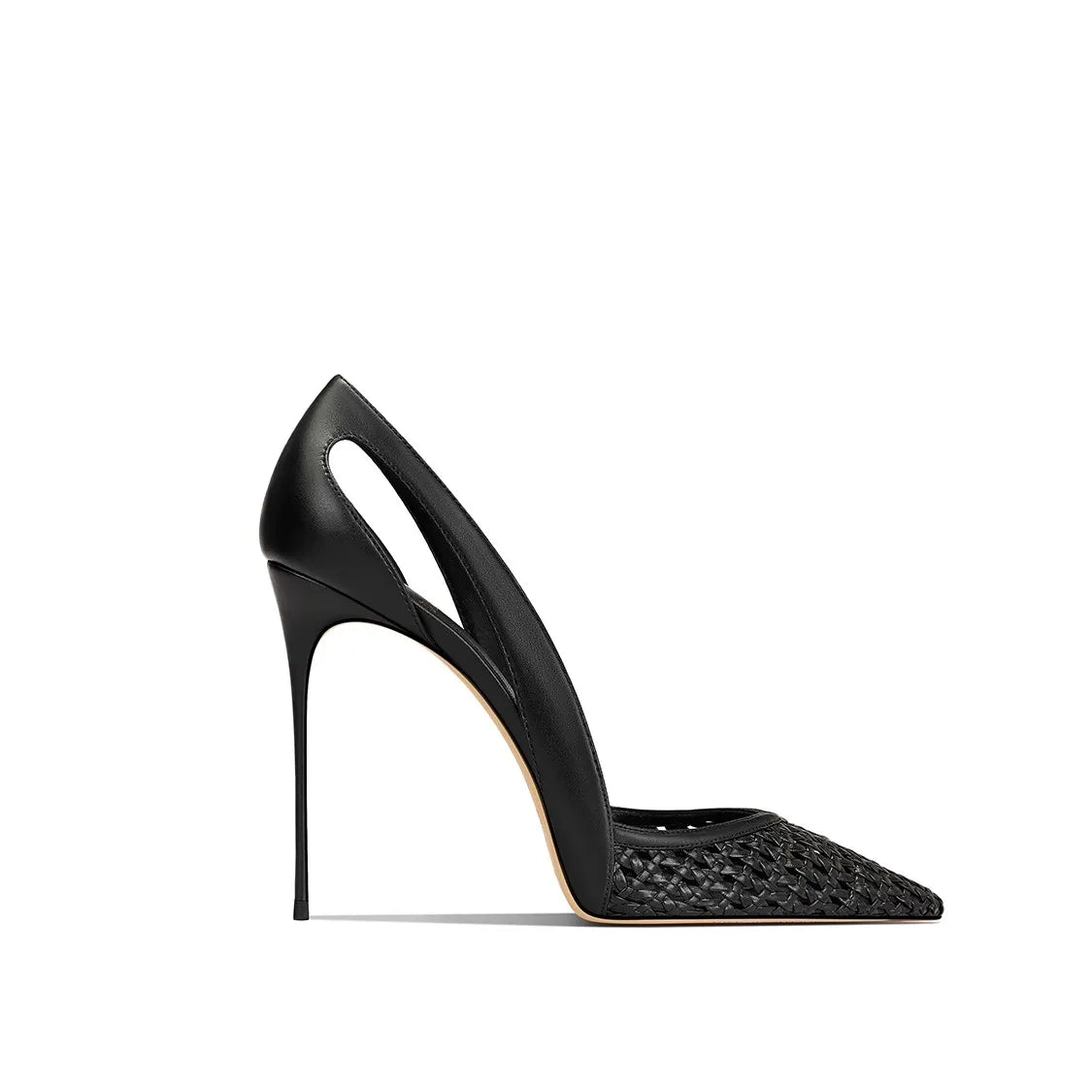 Velour Handmade Genuine Leather Pointed-Toe Slip-On Pump