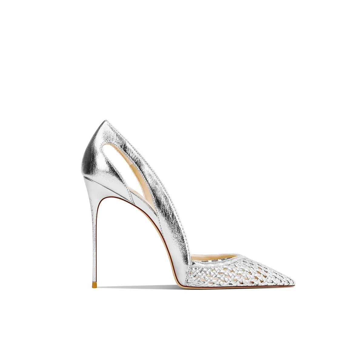 Velour Handmade Genuine Leather Pointed-Toe Slip-On Pump