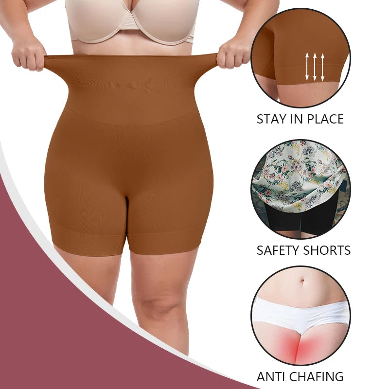 High-Waist Seamless Tummy Control Slip Shorts