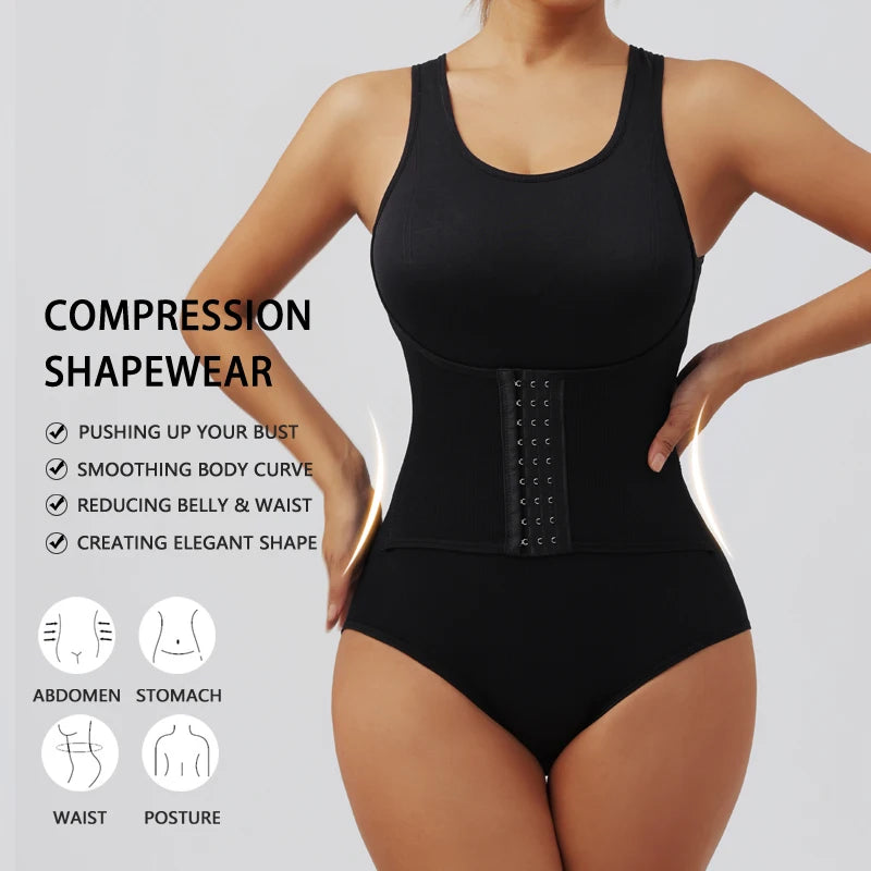 Mireille Zip-Belt Sculpting Bodysuit