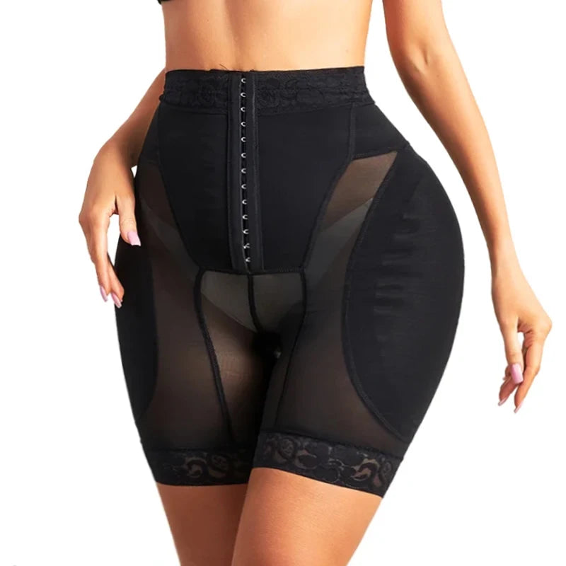 Delphine Hook-Front Padded Shaper Shorts