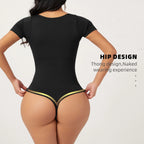 Liesl Short-Sleeve Thong Bodysuit