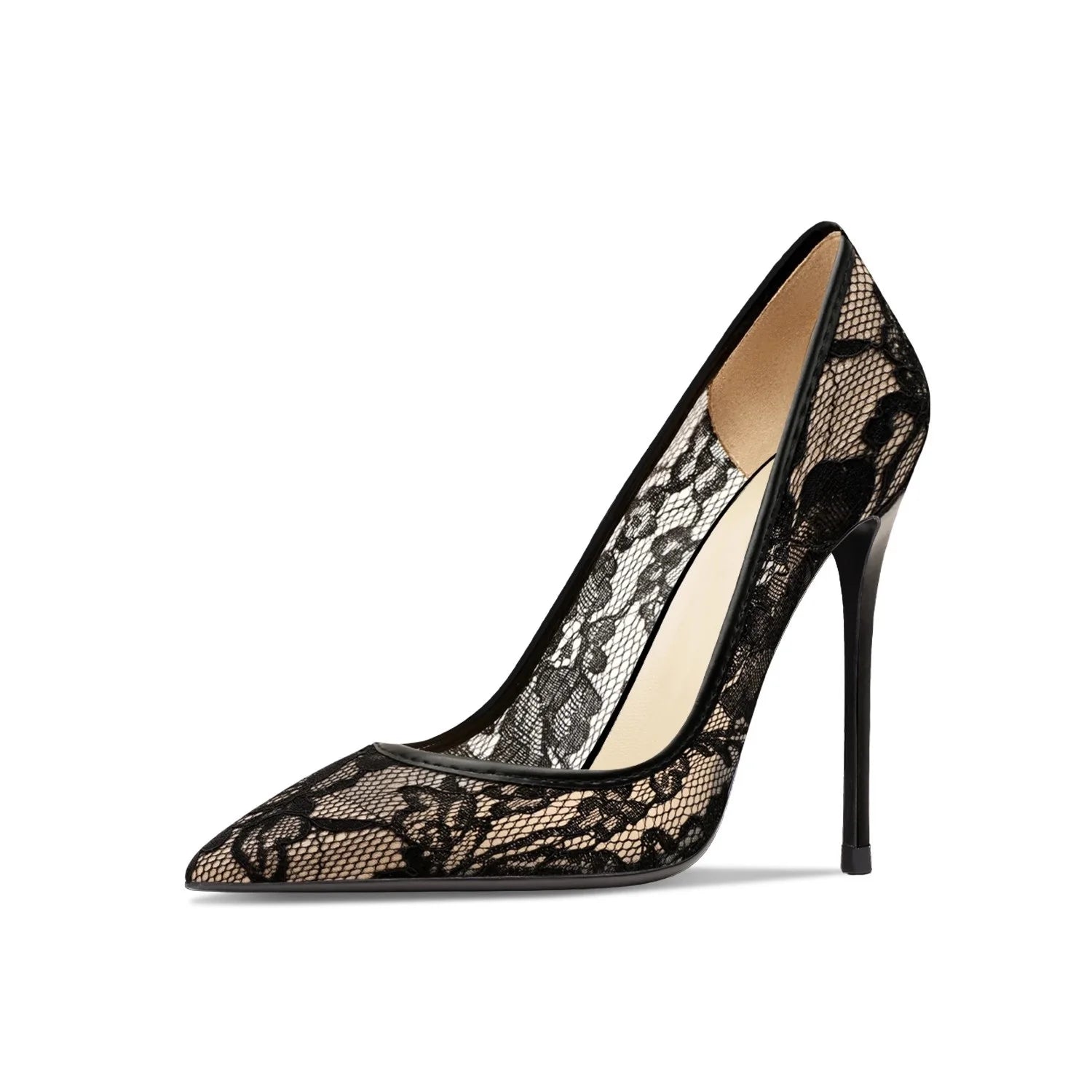 Isabelle Lace Mesh Stiletto Pumps