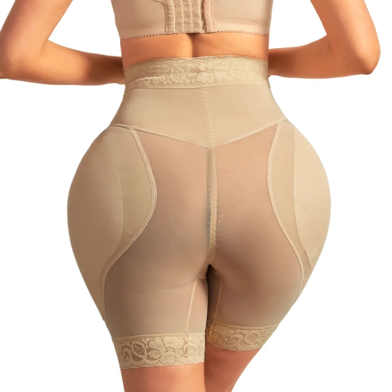 Delphine Hook-Front Padded Shaper Shorts
