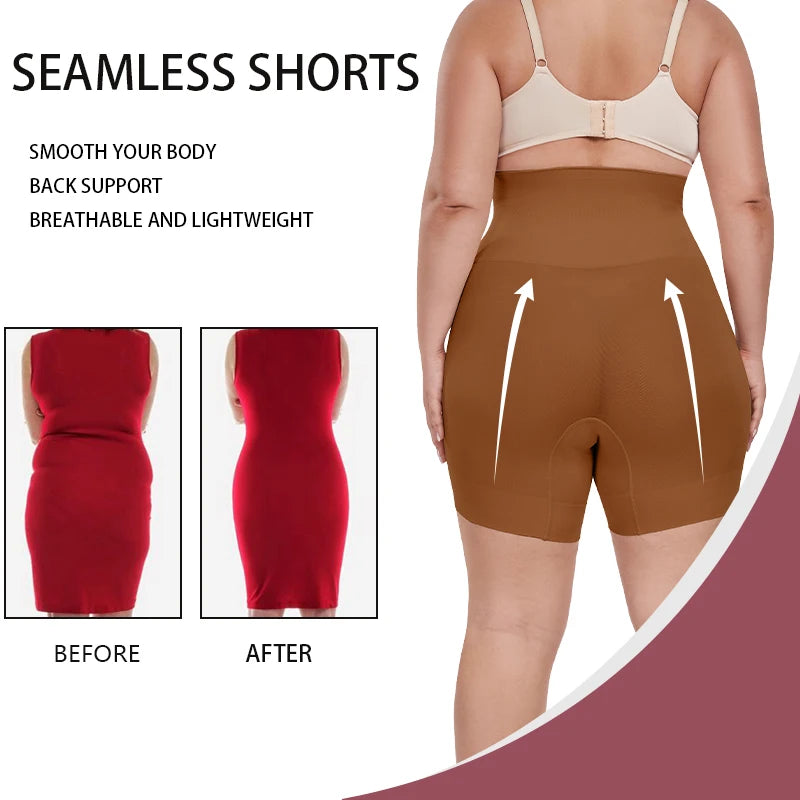 High-Waist Seamless Tummy Control Slip Shorts