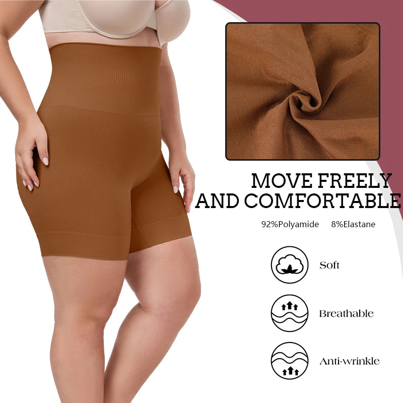 High-Waist Seamless Tummy Control Slip Shorts